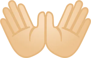 Open Hand Gesture Emoji.png PNG image