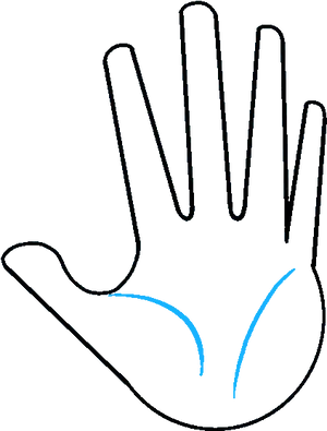 Open Hand Line Drawing