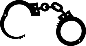 Open Handcuffs Silhouette PNG
