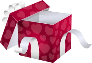 Open Heart Gift Box PNG image