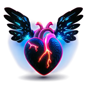 Open Heart In Neon Light PNG Xcj53 PNG
