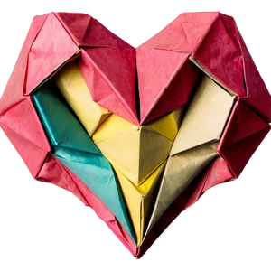 Open Heart In Origami Style Png 06212024 PNG image