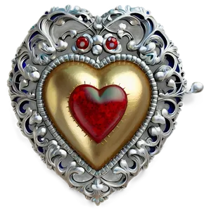 Open Heart In Vintage Look Png 06212024 PNG image