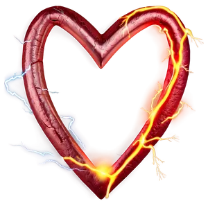 Open Heart With Lightning PNG 75