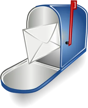 Open Mailboxwith Letter Icon PNG image