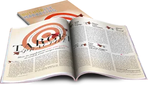 Open Marketing Magazine Spread PNG image