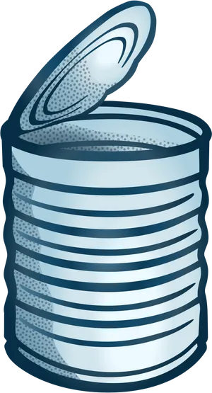 Open Metal Tin Can Illustration PNG