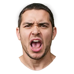 Open Mouth Angry Yell PNG 61