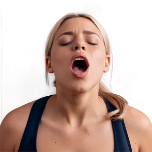 Open Mouth Breathing Heavy Png 06212024 PNG image