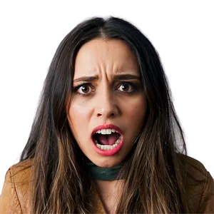 Open Mouth Horror Expression PNG Hcq66