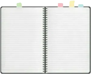 Open Notebookwith Colored Tabs PNG image
