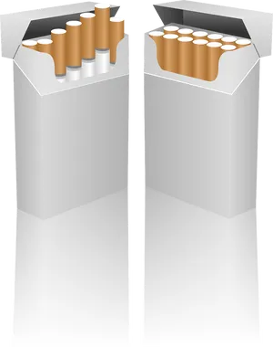 Open Packof Cigarettes PNG image