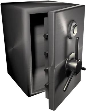 Open Safe Door Security Concept PNG image