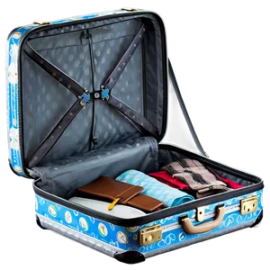 Open Suitcase For Holiday PNG Whc