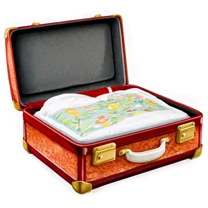 Open Suitcase For Honeymoon PNG Rkr