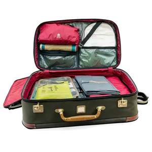 Open Suitcase For Mountain Trip PNG 06212024 PNG