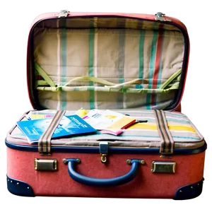 Open Suitcase For Road Trip PNG 06212024