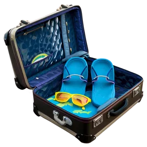 Open Suitcase For Summer Vacation Png Wmm64 PNG image