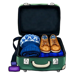 Open Suitcase For Winter Getaway PNG Kim65 PNG