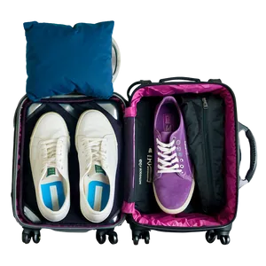 Open Suitcase Packing Essentials Png Nax89 PNG image