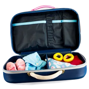 Open Suitcase With Baby Items PNG 06212024 PNG
