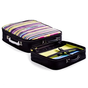 Open Suitcase With Beachwear PNG Nrh