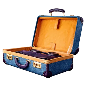 Open Suitcase With Camera PNG Gpk