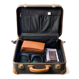 Open Suitcase With Formal Wear PNG 2 PNG
