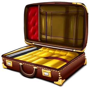 Open Suitcase With Formal Wear PNG 50 PNG