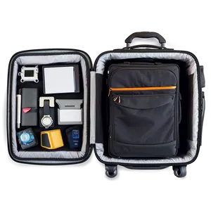 Open Suitcase With Gadgets Png Ktb31 PNG image