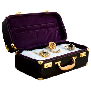 Open Suitcase With Jewellery PNG 50