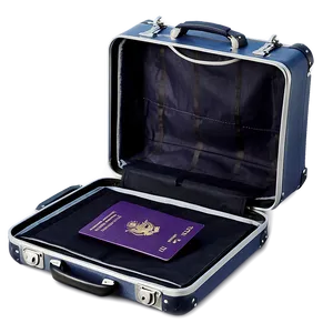 Open Suitcase With Passport Png 06212024 PNG image