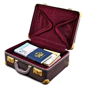 Open Suitcase With Passport Png 27 PNG image