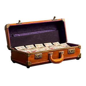 Open Suitcase With Tickets Png 06212024 PNG image