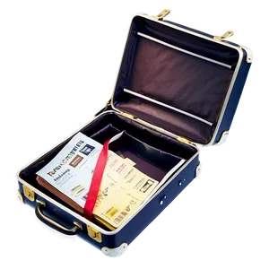 Open Suitcase With Tickets Png Qdr PNG image