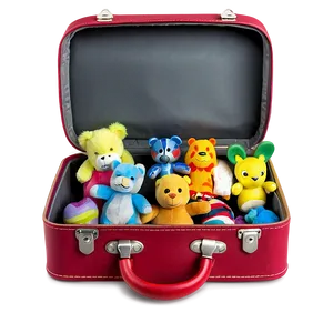 Open Suitcase With Toys Png 06212024 PNG image