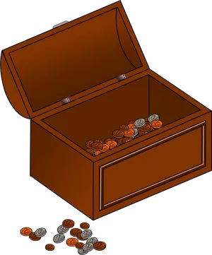 Open Treasure Chestwith Coins PNG image