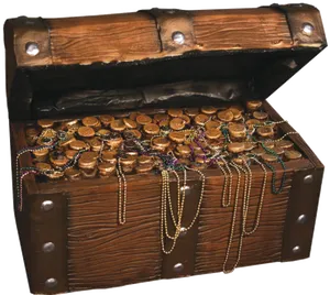 Open Treasure Chestwith Coinsand Jewelry PNG image