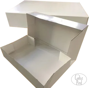 Open White Cardboard Box PNG image