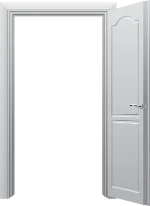 Open White Door Interior PNG image