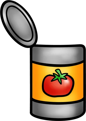 Opened Tomato Can Clipart