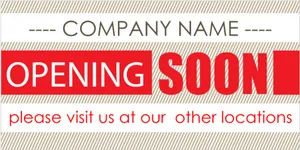 Opening Soon Company Banner PNG image