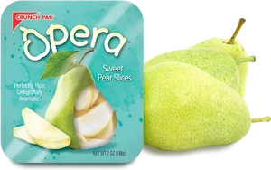 Opera Sweet Pear Slices Packaging PNG image