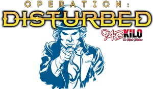 Operation Disturbed94.3 K I L O Rock Station Logo PNG