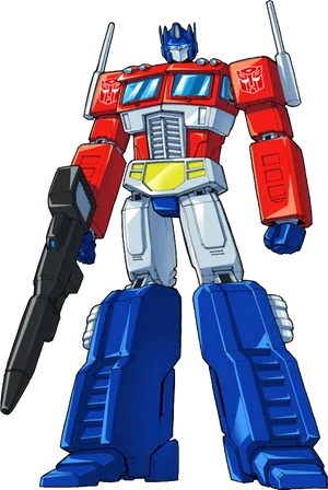 Optimus Prime Standing Pose PNG image