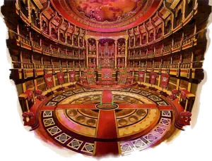 Opulent Fantasy Theater Illustration PNG image