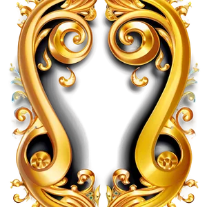 Opulent Gold Swirls PNG 06262024