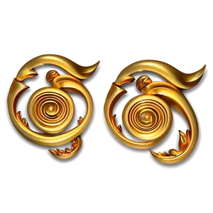 Opulent Gold Swirls PNG Iej99 PNG