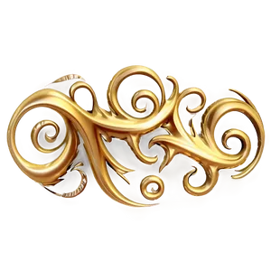 Opulent Gold Swirls PNG Pah PNG