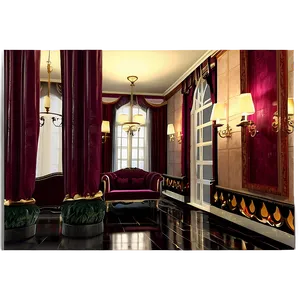 Opulent Mansion Hallway PNG Cuo PNG